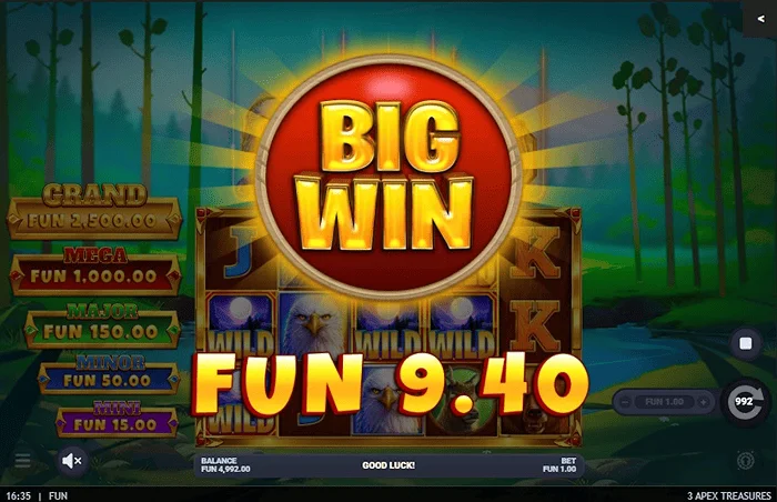 3 Apex Treasures – stor vinst i Hold & Win