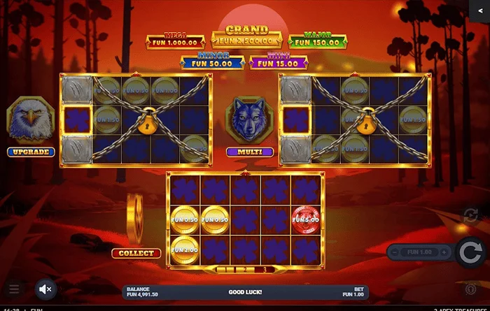 3 Apex Treasures – Hold & Win utlöst med en vargbräda